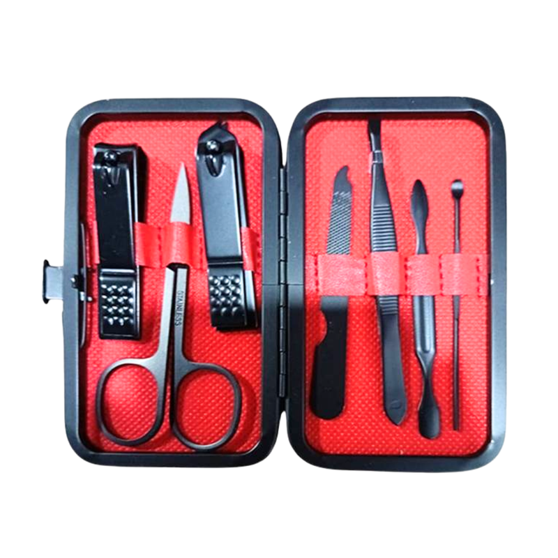 Dara Beauty Pedicure and Nail Clipper Set Stainless Steel 7 Pieces with Case