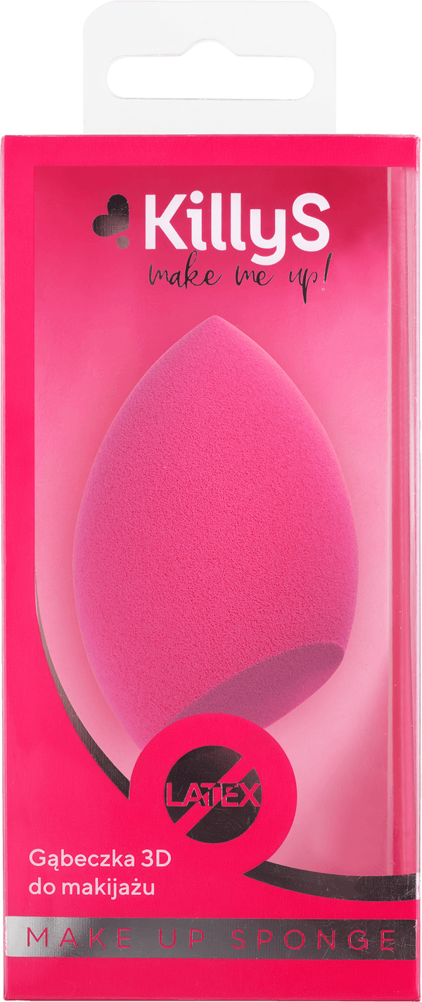 KillyS 3D Makeup Sponge Slanted Edge Pink, 1 Piece