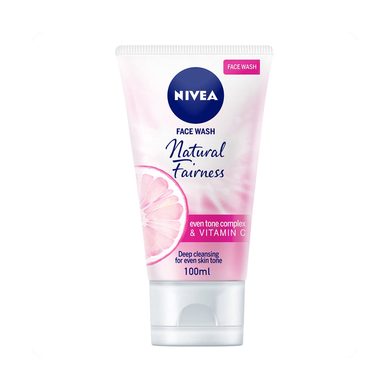NIVEA Natural Fairness Face Wash Gel with Vitamins C & E Even Tone 100 ml