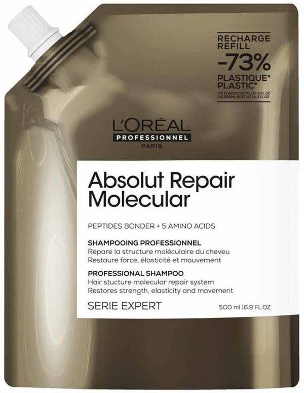 L'Oreal Professionnel Absolut Repair Molecular Shampoo Refill Peptides Amino Acids 500 ml