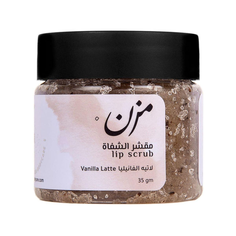 Mzn Bodycare Vanilla Latte Lip Scrub Sugar Granules Jojoba Oil Vitamin E 35g