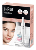 Braun Face Spa 851 Facial Epilator and Cleansing Brush, Wet & Dry, 4 Attachments, Cordless