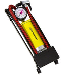 Spartan Foot Pump Single Cylinder with Pressure Gauge, Folding Design, Bicycle and Vehicle Inflator