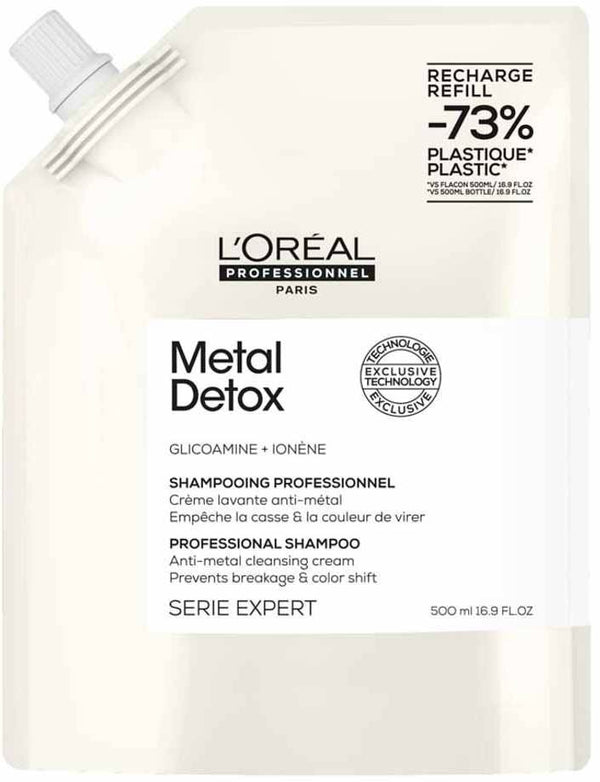 L'Oreal Professionnel Metal Detox Shampoo Refill Sulfate-Free Cream Formula 500 ml