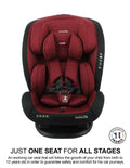 Nania Malta Convertible Car Seat Rearward and Forward Facing Red Black 0-36 kg