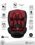 Nania Malta Convertible Car Seat Rearward and Forward Facing Red Black 0-36 kg
