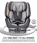 Nania ONE360 Isofix Convertible Car Seat, Grey Melange, Rotating Multi-Stage Design