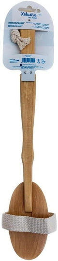 Xcluzive Wooden Bath Brush Natural Bristles Detachable Head Easy-Grip 1 Pc