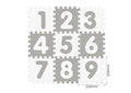Sunta Numbering Puzzle Play Mat, Interlocking EVA Foam, Silver Ion Formula, Grey, 9 Pieces