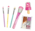 Hot Focus Beauty Vibes Children's Cosmetic Set with Eyeshadow, Lip Gloss, Brushes and Cosmetic Bag