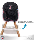 Nania Paulette Evolutionary High Chair Reversible Cushion Flamingo 2-in-1