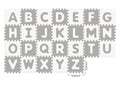 Sunta Alphabet Puzzle Play Mat EVA Foam Interlocking 9 Pieces Grey