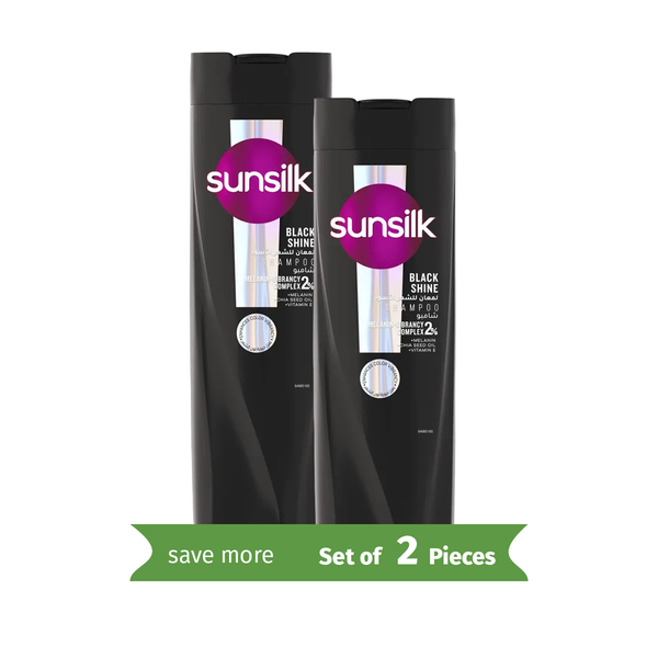 Sunsilk Black Shine Shampoo Liquid Melanin-Vibrancy Complex Twin Pack 400ml x 2