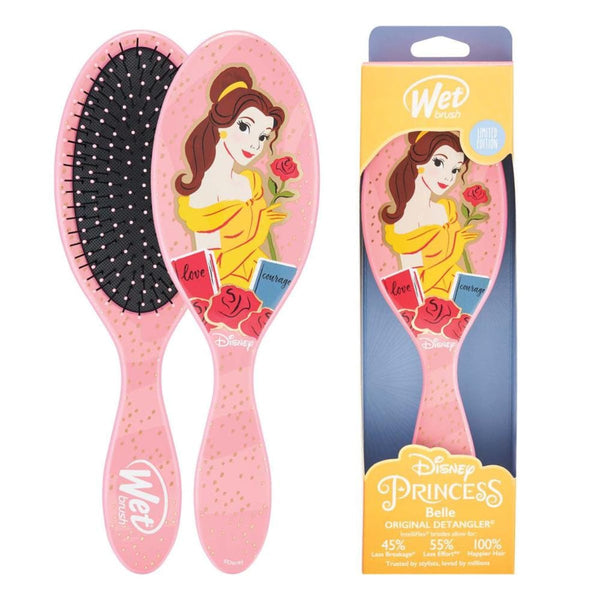 WetBrush Original Detangler Hair Brush Disney Princess Belle Gentle Bristles