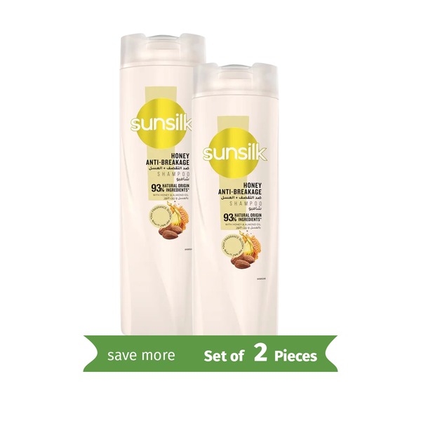 Sunsilk Honey Anti-Breakage Shampoo Liquid with Honey & Almond Oil 400ml Twin Pack