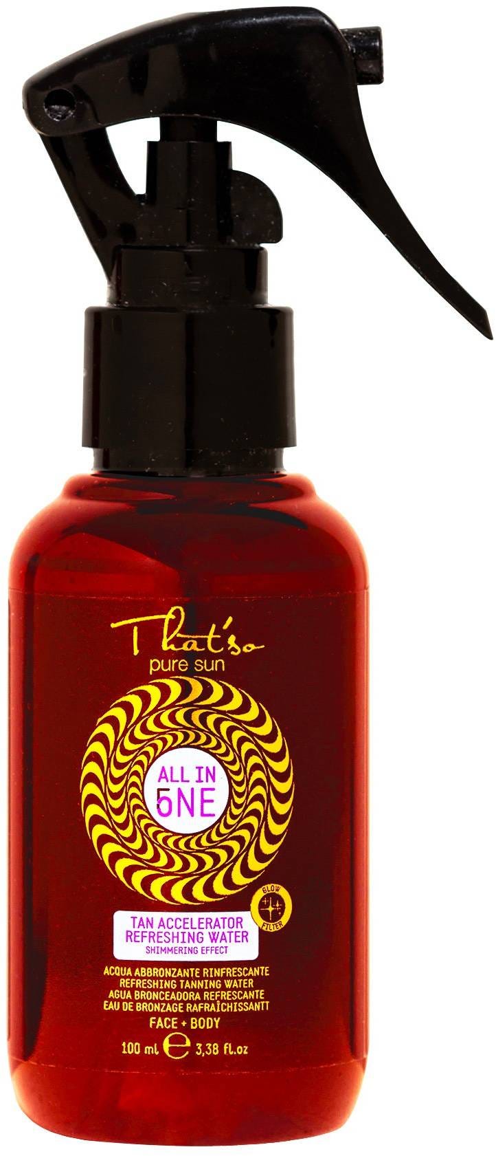 THAT'SO All In One Tan Accelerator Refreshing Water Mist, Aloe Vera, Vanilla Coconut Menthol, 100 ml