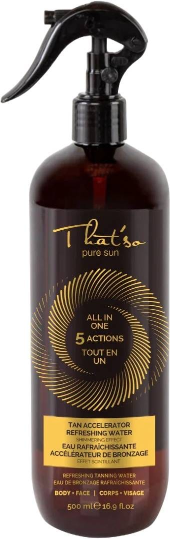 THAT'SO All In One Tan Accelerator Refreshing Body Mist, Aloe Vera, Vanilla Coconut Menthol, 500 ml