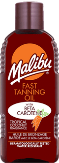 Malibu Fast Tanning Oil With Carotene, Gradual Natural-Looking Tan, 200ml