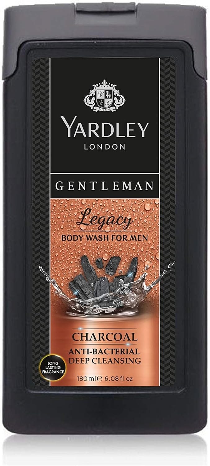 Yardley London Gentleman Legacy Body Wash Activated Charcoal Masculine Fragrance 180 ml