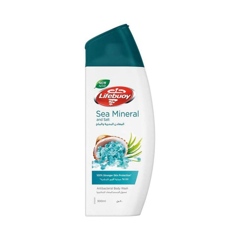 Lifebuoy Body Wash Sea Minerals & Salt Refreshing Cleanse With Loofah 300ml