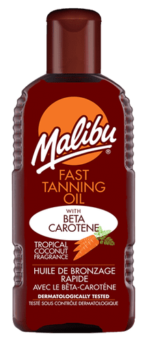 Malibu Fast Tanning Oil Carotene Gradual Natural-Looking Tan 100ml