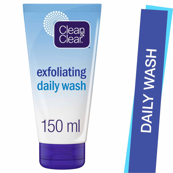 Clean & Clear Exfoliating Daily Face Wash with Naturally Derived Exfoliators