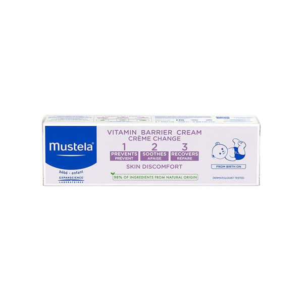 Mustela Baby 3-in-1 Diaper Changing Cream with Vitamins, Protective Cream, 50ml