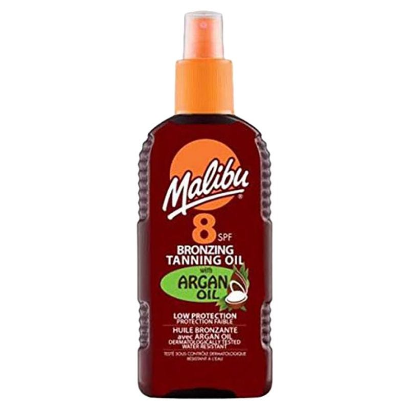 Malibu SPF8 Bronzing Spray Oil with Argan, Gradual Tan, 200ml