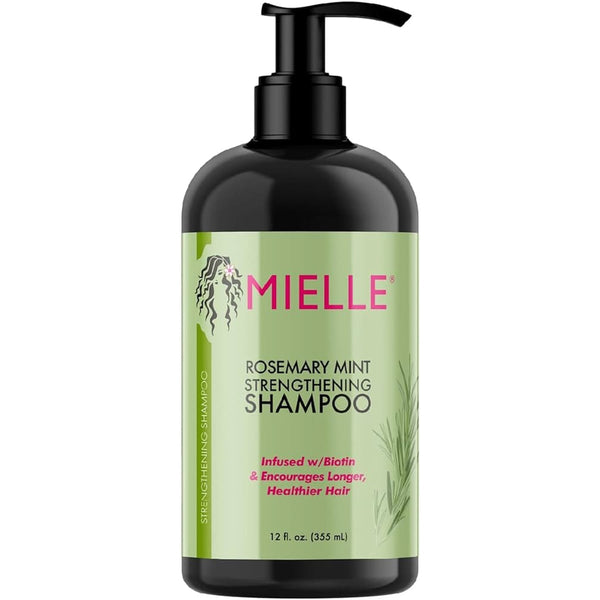 Mielle Rosemary Mint Shampoo, Refreshing Gentle Cleanser for All Hair Types