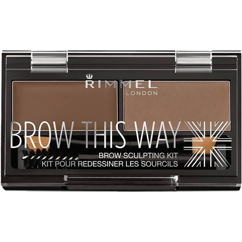 Rimmel London Brow This Way Eyebrow Sculpting Kit Powder and Wax Duo Light