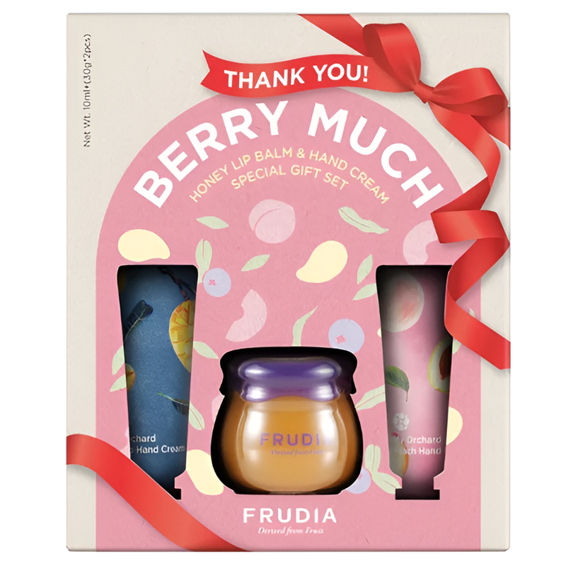 Frudia Thank You Berry Much Honey Lip Balm and Hand Cream Gift Set