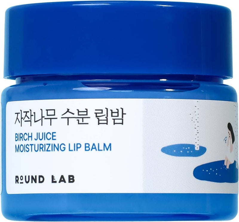 Round Lab Birch Juice Moisturizing Lip Balm Squalane Hyaluronic Acid Fragrance-Free