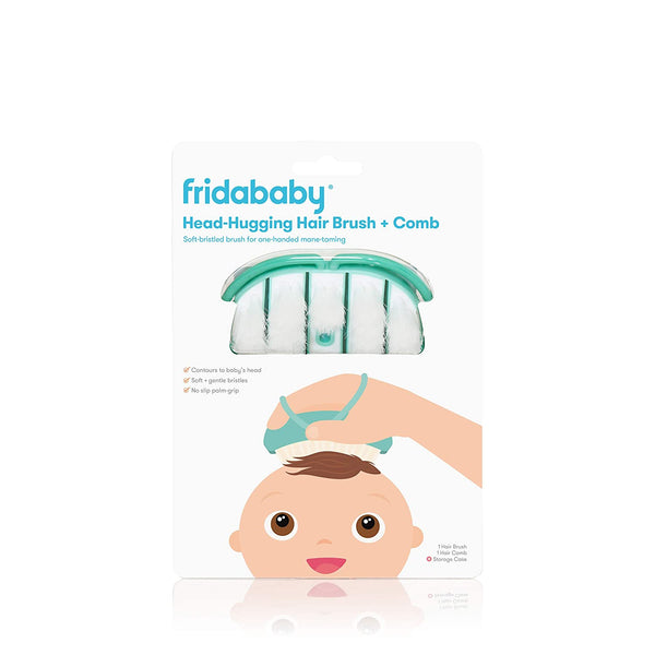 FridaBaby Infant Hair Brush and Styling Comb Set with Storage Case