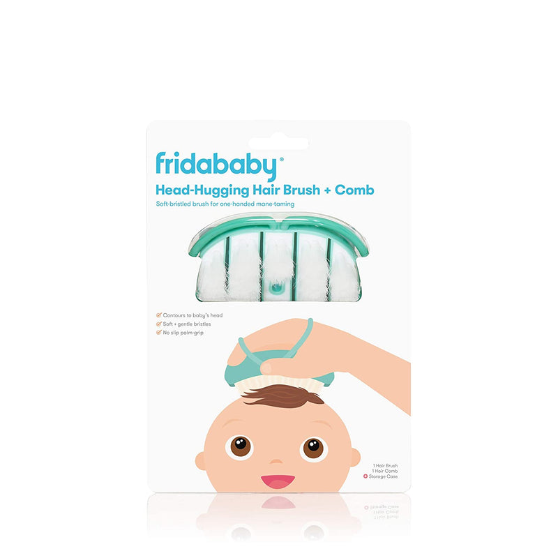 FridaBaby Infant Hair Brush and Styling Comb Set with Storage Case