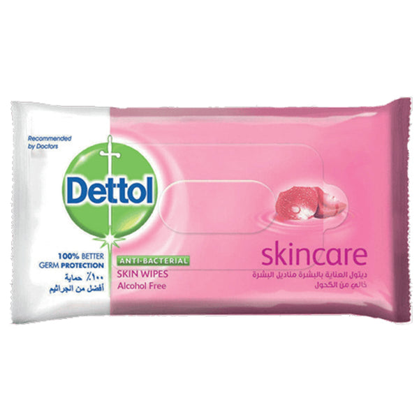 Dettol Skin Care Wipes Alcohol-Free Antibacterial Cleansing 20 Pieces