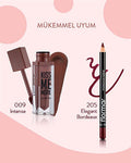 Flormar Kiss Me More Lip Tattoo Liquid Lipstick Long-Lasting Brown 09