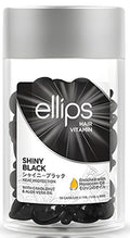 Ellips Hair Vitamin Moroccan Oil Liquid Hair Treatment with Keratin, Shiny Black