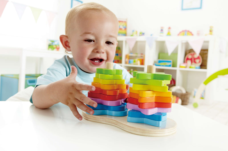 Hape Double Rainbow Stacking and Building Wooden Toy