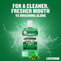 Listerine Green Tea Mouthwash Alcohol-Free Mild Taste Essential Oils and Green Tea Extract