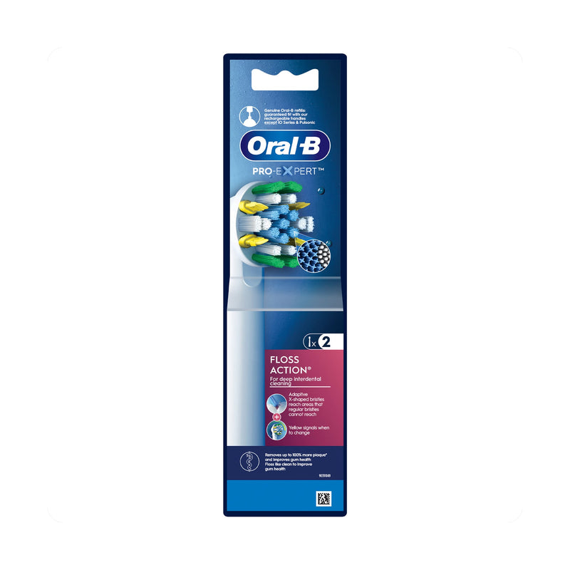 Oral-B FlossAction Electric Toothbrush Replacement Heads Round Brush Head 2 Pieces