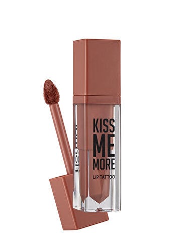 Flormar Kiss Me More Lip Tattoo Liquid Lipstick Shiny Finish 017 Nudist Brown