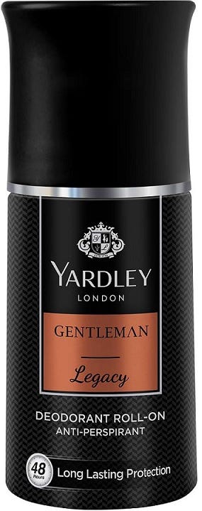 Yardley Gentleman Legacy Deodorant Roll-On Sweat Protection Masculine Fragrance 50 ml