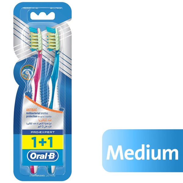 Oral-B Pro-Expert Antibacterial Manual Toothbrush Medium Bristles