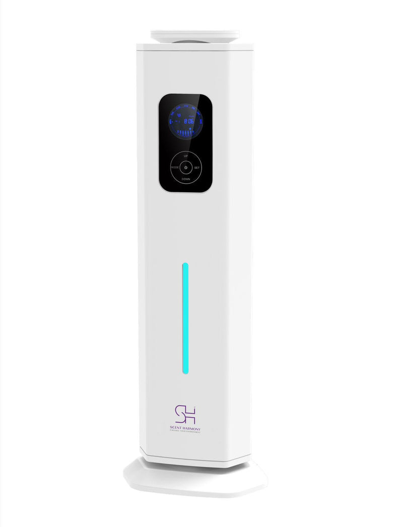 Scent Harmony Vertical Smart Diffuser, High-Pressure Electric, White, 1000ml, Up to 3000m3 Coverage