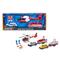 Teamsterz Street Kingz Air Sea Rescue Die-Cast Vehicle Playset, Helicopter, Car, Boat and Trailer