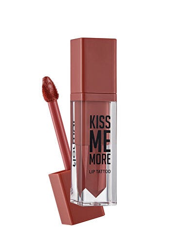 Flormar Kiss Me More Lip Tattoo Liquid Lipstick Shiny Brown 021 Naive