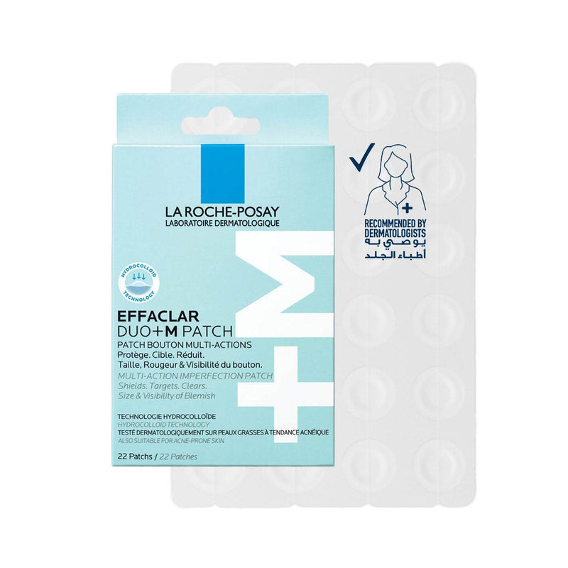 La Roche Posay Effaclar Duo+M 3H Hydrocolloid Spot Patches for Acne, 22 Pack
