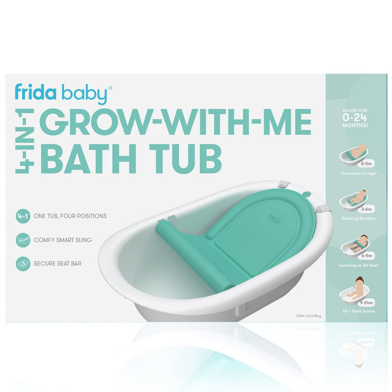 Frida Baby Grow-With-Me 4-in-1 Baby Bathtub with Adjustable Smart Sling