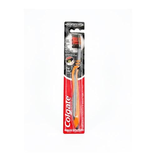Colgate Zig Zag Charcoal Toothbrush Medium-Soft Angled Bristles