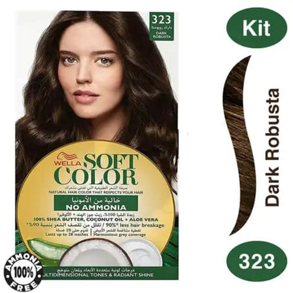 Koleston Soft Color Hair Color Kit No Ammonia Dark Robusta Shade 323